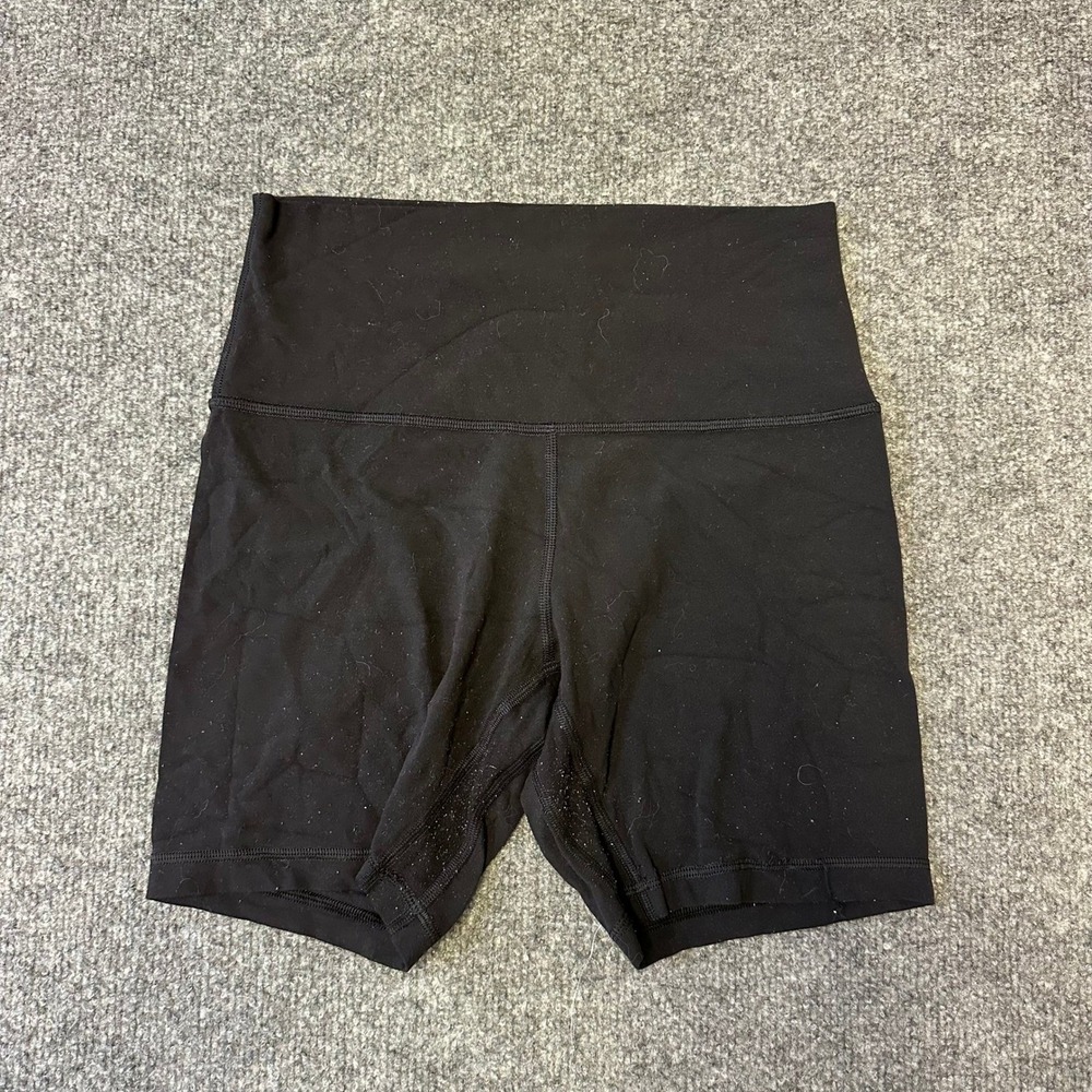 Lululemon Biker Shorts Womens Size 6 Black Align High Rise 6 Inch Athletic Yoga